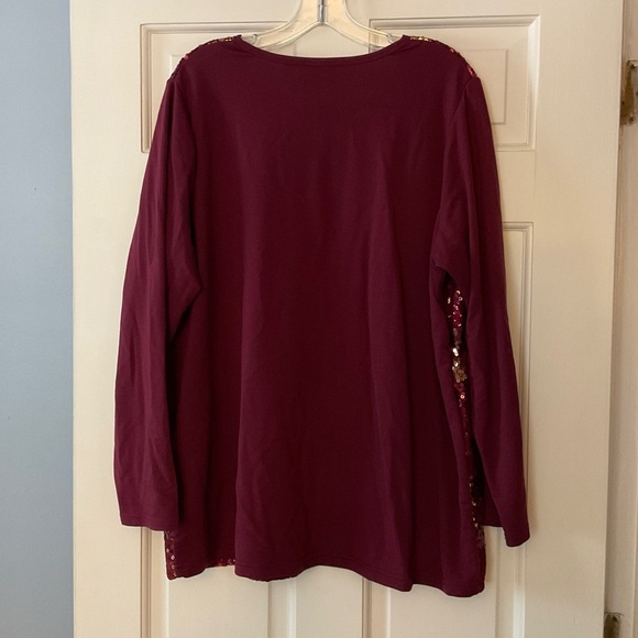 Quacker Factory Lace and Sequin Button Front Bracelet Slv Cardigan Plus Size 1X - Picture 6 of 8